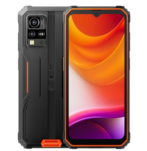 Blackview Android 15 Outdoor Handy Ohne Vertrag BV4800SE, 12GB+64GB(2TB Erweiterung), 6,56'' HD+, 16MP+8MP Kamera, DUAL-SIM Wasserdicht Stoßfest IP68 Smartphone, Handschuhmodus, GPS NFC Orange von Blackview