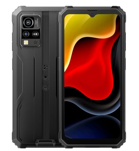 Blackview Android 15 Outdoor Handy Ohne Vertrag BV4800SE, 12GB+64GB(2TB Erweiterung), 6,56'' HD+, 16MP+8MP Kamera, DUAL-SIM Wasserdicht Stoßfest IP68 Smartphone, Handschuhmodus, GPS NFC Schwarz von Blackview