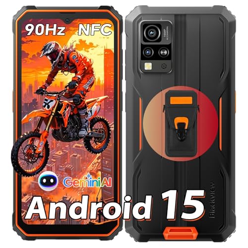 Blackview BV4800SE Andriod 15 Outdoor Handy Ohne Vertrag, 12GB+64GB/2TB TF, Gemini AI 90Hz 6.56" Display Outdoor Smartphone Ohne Vertrag, 16MP+8MP Octa-Core NFC, IP69K Buastellenhandy Mit Schutzhülle Blackview BV4800SE Andriod 15 Outdoor Handy Ohne Vertrag, 12GB+64GB/2TB TF, Gemini AI 90Hz 6.56" Display Outdoor Smartphone Ohne Vertrag, 16MP+8MP Octa-Core NFC, IP69K Buastellenhandy Mit Schutzhülle von Blackview