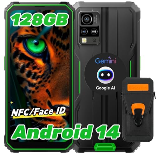 Blackview BV4800 Pro Outdoor Handy Ohne Vertrag Android 14, 12GB+128GB/2TB TF,Outdoor Smartphone, Corning Gorilla 6.56" HD+, IP69K Buastellenhandy 4G Dual SIM,16MP+8MP, NFC/OTG/GPS Mit Schutzhülle von Blackview