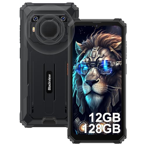 Blackview BV6200Pro unzerbrechliches Handy mit Android 13, 13000 mAh Akku/18 W, 12 GB + 128 GB ROM/TF-1 TB, 13 MP + 8 MP Kamera, 6,56 Zoll HD + unzerbrechliches Smartphone, Smart-K-Box-Lautsprecher/Ge von Blackview