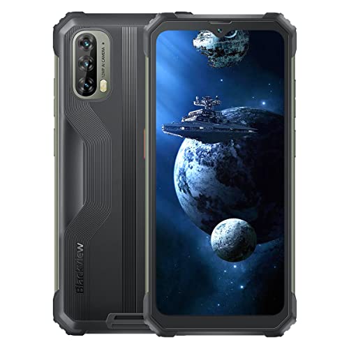 Blackview BV7100 Outdoor Smartphone ohne Vertrag, 13000mAh Akku 33W Schnellladung, IP68/IP69K Robust Handy, Android 12 Helio G85 6GB+128GB, 6,58'' FHD+ Display, 12MP Triple Kamera, GPS NFC Schwarz von Blackview