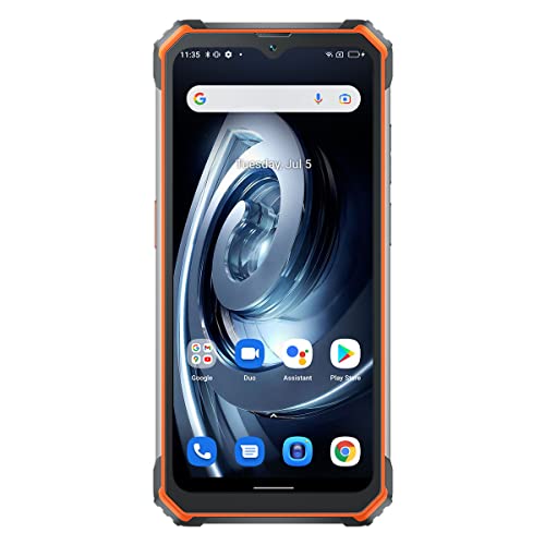 Blackview BV7100 - Smartphone mit Leistungsstarkem Akku (13000 mAh) - Rugged, Militärstandard MIL-STD-810H - Wasserdicht, Stoßfest - 128GB, Dreifach-Kamera Hinten 12MP, Vorne 8MP - Orange von Blackview