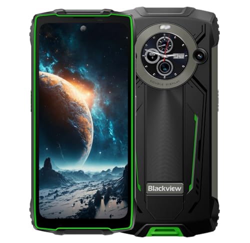 Blackview BV8200 Outdoor Smartphone, 170-Lumen-Taschenlampe, Doppel-Bildschirm, Helio G100 36GB+256GB, 6,5'' 120Hz 2.4K FHD+, 50MP Kamera, IP68 Android 14 Robustes Handy ohne Vertrag, NFC Grün Blackview BV8200 Outdoor Smartphone, 170-Lumen-Taschenlampe, Doppel-Bildschirm, Helio G100 36GB+256GB, 6,5'' 120Hz 2.4K FHD+, 50MP Kamera, IP68 Android 14 Robustes Handy ohne Vertrag, NFC Grün von Blackview