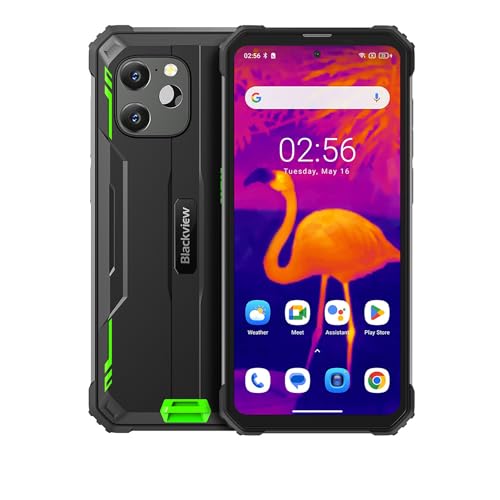 Blackview BV8900 - Smartphone - FLIR Wärmebildkamera Stoßfest - 6.5'' Bildschirm - 256Go ROM / 8Go RAM - 50 MPx Foto, Android 13 - Grüne von Blackview