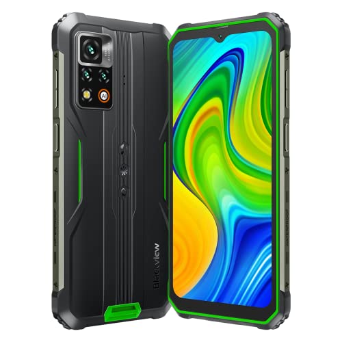 Blackview - BV9200 - Unzerbrechliches Smartphone - Doke OS 3.1-256 GB ROM / 8 GB RAM - 50 MP Kamera - 5000 mAh - USB-C-Ladegerät - Grün von Blackview