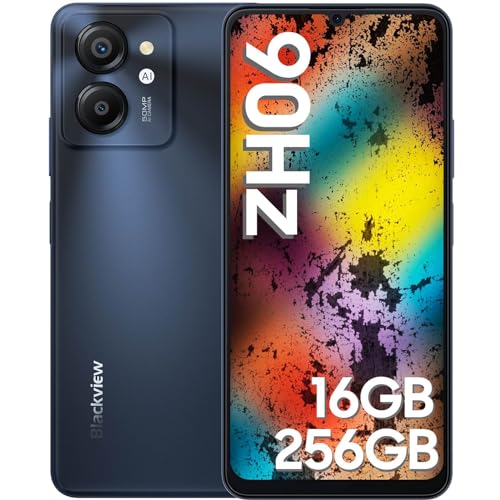 Blackview Color 8 Handy Ohne Vertrag, 16GB+256GB/1TB erweiterbar Android 13 Smartphone Günstig, T616 Octa-Core 6.75'' HD+ 90Hz 50MP Panorama Kamera 6000mAh mit Fingerprint, 4G Dual SIM, Simlockfreie von Blackview