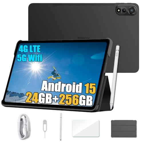 Blackview Mega 2 Android 15 Tablet 12 Zoll (2025), 24GB+256GB/2TB Erweiterung Octa-Core, 2.4K FHD+ Gaming Tablet, 4G LTE 5G WiFi, 16MP+8MP, 9000mAh, PC Mode, Hülle + Intelligenter Stift, Schwarz Blackview Mega 2 Android 15 Tablet 12 Zoll (2025), 24GB+256GB/2TB Erweiterung Octa-Core, 2.4K FHD+ Gaming Tablet, 4G LTE 5G WiFi, 16MP+8MP, 9000mAh, PC Mode, Hülle + Intelligenter Stift, Schwarz von Blackview