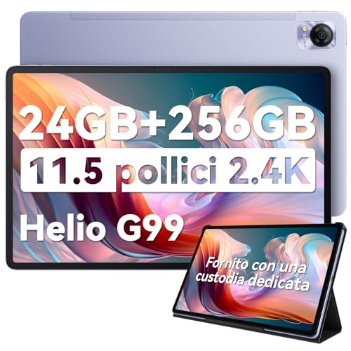 Blackview Mega 1 Tablet 24 GB + 256 GB (TF 2 TB) 11,5 Zoll 2,4 K Display, Android 13 Tablets Dual SIM 4G + 5G WiFi/Helio G99 Octa-Core/8800 mAh (33 W)/TÜV/13 MP + 50 MP, Tablet Touchscreen mit von Blackview