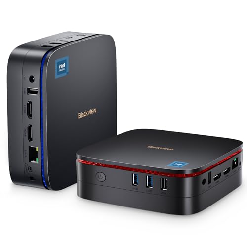 Blackview Mini PC MP60, Mini Computer 16GB DDR4 RAM 1TB SSD, Intel N5095(bis zu 2,9 GHz) Mini Desktop Windows 11, Mini Gaming PC 4K HD Dual HDMI, 2.4G+5.0G Dual WiFi,Gigabit Ethernet, Schwarz von Blackview