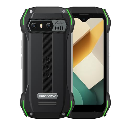 Blackview - N6000 - Handy - Stoßfestes Smartphone mit 256 GB, 8 GB RAM, Android 13, 48 Mpx, Dual-SIM - Grüne Version von Blackview