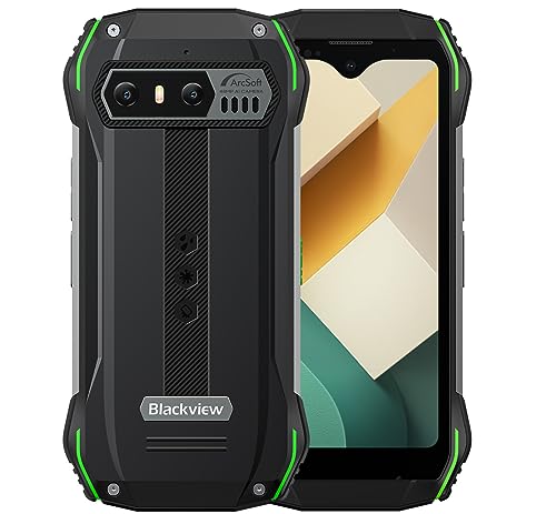 Blackview N6000 Mini Outdoor Handy ohne Vertrag, 4,3-Zoll-Display, 48MP+16MP Kamera, Helio G99 16GB+256GB, IP68 IP69K Wasserdichtes Android 13 Handy, Handschuhmodus, 3880mAh Akku, GPS NFC Grün von Blackview