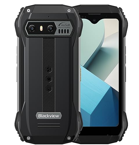 Blackview N6000 Mini Outdoor Handy ohne Vertrag, 4,3-Zoll-Display, 48MP+16MP Kamera, Helio G99 16GB+256GB, IP68 IP69K Wasserdichtes Android 13 Handy, Handschuhmodus, 3880mAh Akku, GPS NFC Schwarz von Blackview
