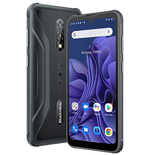 Blackview Outdoor Handy Ohne Vertrag BV5200 PRO, ArcSoft® 13MP+8MP, 4GB+64GB(1TB Erweiterung), Android 12 DUAL SIM IP68 MIL-STD-810H Wasserdichtes Smartphone, 6,1'' HD+, 5180mAh Akku, NFC Schwarz von Blackview