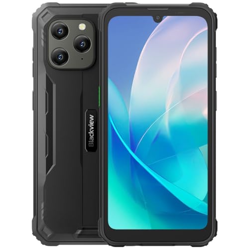 Blackview Outdoor Handy Ohne Vertrag BV5300 Plus, 16GB+128GB(1TB Erweiterung), 13MP+8MP, 3 Kartensteckplätze, Android 13 DUAL SIM IP68 Wasserdichtes Smartphone, 6,1'' HD+, 6580mAh Akku, NFC Schwarz von Blackview