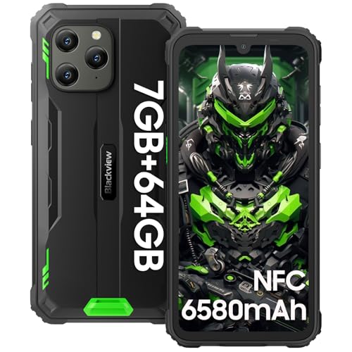 Blackview BV5300Pro Outdoor Handy Ohne Vertrag mit Akku 6580mAh, 7GB+64GB/1TB SD Octa Core, 6.1" Baustellenhandy, 13MP+8MP, Outdoor Smartphone 4G Dual SIM, NFC/GPS/IP69K/2 Jahre Garantie von Blackview