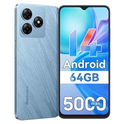 Blackview Wave 8C Handy Ohne Vertrag Günstig Android 14, 6GB+64GB/2TB SD, Octa Core 6,56" HD+, Akku 5000mAh, 13MP+8MP Kamera, 4G Dual SIM Smartphone Simlockfreie, 3.5mm Jack/GPS/2 Jahre Garantie Blackview Wave 8C Handy Ohne Vertrag Günstig Android 14, 6GB+64GB/2TB SD, Octa Core 6,56" HD+, Akku 5000mAh, 13MP+8MP Kamera, 4G Dual SIM Smartphone Simlockfreie, 3.5mm Jack/GPS/2 Jahre Garantie von Blackview
