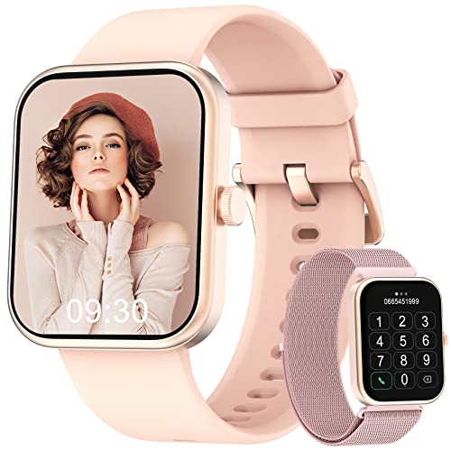 Blackview Smartwatch, 1,83 Zoll Bluetooth Anrufe Smart Watch für Damen Fitnessuhr, Armbanduhr mit Pulsmesser, Schlafmonitor, Schrittzähler, SpO2, Sportuhr, Aktivitätstracker für iOS Android, Rosa von Blackview