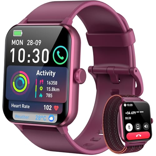 Blackview Smartwatch Damen Herren mit Telefonfunktion(Anrufe tätigen/empfangen)/Message Reminder, Sportuhr mit 100+Sportmodi, Fitnessuhr,Puls-Schlaf-Monitor, Schrittzähler, Smart Watch für iOS Android von Blackview