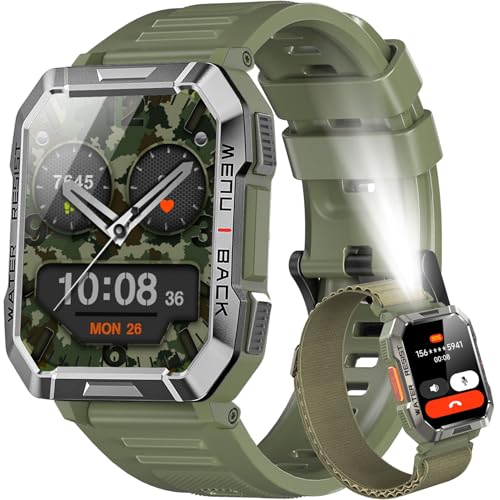 Blackview Smartwatch Herren, Fitnessuhr mit Telefonfunktion, Anrufe tätigen/empfangen, Kompass, IP68 Wasserdicht, Sportuhr mit 100+ Sportmodi, Puls-Schlaf-Monitor, Schrittzähler, Uhr für Android iOS Blackview Smartwatch Herren, Fitnessuhr mit Telefonfunktion, Anrufe tätigen/empfangen, Kompass, IP68 Wasserdicht, Sportuhr mit 100+ Sportmodi, Puls-Schlaf-Monitor, Schrittzähler, Uhr für Android iOS von Blackview