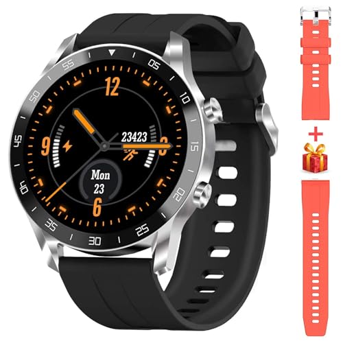 Blackview Smartwatch Herren, X1 Fitnessuhr Rund Volle Touchscreen 5ATM Wasserdicht Sportuhr Fitness Tracker mit Pulsuhr Schlafmonitor Schrittzähler Damen Aktivitätstracker für iOS Android von Blackview