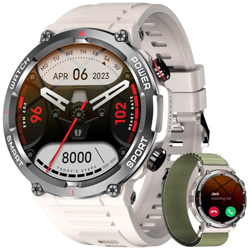 Blackview Smartwatch Herren (Anrufe tätigen/empfangen), 1,39'' Fitnessuhr mit Herzfrequenz SpO2 Schrittzähler Schlafmonitor, 100 Sportmodi, IP68 Wasserdicht Aktivitätstracker, Sportuhr für iOS Android von Blackview