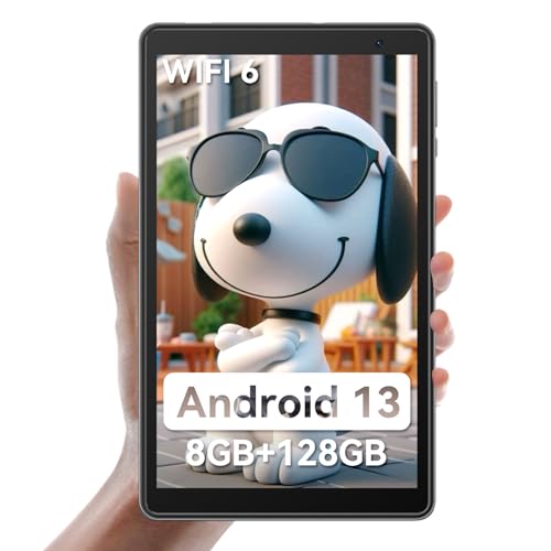 Blackview Tab 50 WiFi Tablet 8 Zoll, 8GB RAM 128GB ROM(1TB TF), WiFi 6, Android 13 Tablet PC, 5580mAh Akku, 1280 * 800 HD+ IPS, GMS Zertifiziert/BT 5.0/3.5mm Jack/OTG/Typ-C (2023) von Blackview