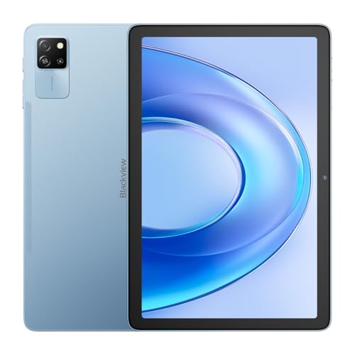Blackview Tab 60 PRO Android 15 Tablet, 24GB+128GB(1TB Externe SD), 10,1'' HD+ Tablet, 7700mAh Akku, Dual 4G Dual SIM WiFi 5, 5MP+13MP Kamera, 8,5mm Ultra-Dünn, Dual Box Lautsprecher, GPS, Blau von Blackview