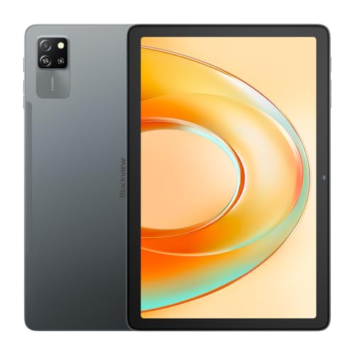Blackview Tab 60 PRO Android 15 Tablet, 24GB+128GB(1TB Externe SD), 10,1'' HD+ Tablet, 7700mAh Akku, Dual 4G Dual SIM WiFi 5, 5MP+13MP Kamera, 8,5mm Ultra-Dünn, Dual Box Lautsprecher, GPS, Grau von Blackview