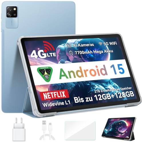 Blackview Tab 60 Pro Tablet Android 15, Dual 4G SIM Tablet PC, 5G WiFi, 12GB RAM + 128GB ROM/2TB TF, 10 Zoll mit Widevine L1, Unisoc T606 Octa-core Gaming, 7700mAh/Face ID/GMS/GPS Blackview Tab 60 Pro Tablet Android 15, Dual 4G SIM Tablet PC, 5G WiFi, 12GB RAM + 128GB ROM/2TB TF, 10 Zoll mit Widevine L1, Unisoc T606 Octa-core Gaming, 7700mAh/Face ID/GMS/GPS von Blackview