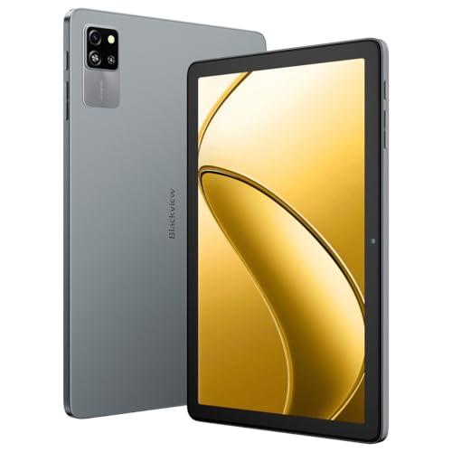 Blackview Tab 60 WiFi Android 14 Tablet, 12GB+128GB(1TB Externe SD), 10,1'' HD+ Display, 5100mAh Akku, 5MP+13MP Kamera, 8,5mm Ultra-Dünn, WiFi 7, Dual-Box-Lautsprecher, Gesichtserkennung, Grau von Blackview