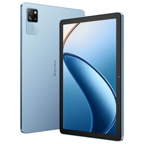 Blackview Tab 60 WiFi Android 14 Tablet, 12GB+128GB(1TB Externe SD), 10,1'' HD+ Display, 5100mAh Akku, 5MP+13MP Kamera, 8,5mm Ultra-Dünn, WiFi 8, Dual-Box-Lautsprecher, Gesichtserkennung, Blau von Blackview