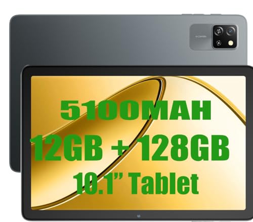 Blackview Tab 60 WiFi Tablet Android 14, 12GB+128GB(TF 2TB) Tablets Octa-Core WiFi 6, Tablet 10 Zoll 5100mAh 8MP+5MP Widevine L1, Bluetooth 5.2 (Schwarz) von Blackview