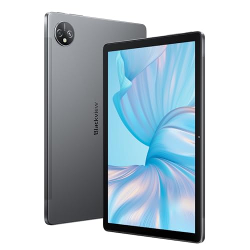 Blackview Tab 80 - Intuitives Tablet mit Touchscreen - 10.1“ Display - 4 GB RAM + 128 GB ROM - Unisoc Tiger T606 - Kameras 8 MP + 13 MP - 7.680 mAh Akku - Grau von Blackview