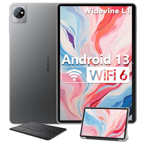 Blackview Tab30 WiFi Tablet 10 Zoll, 6GB RAM+64GB ROM(1TB TF) Android 13 Tablets, WiFi6 PC Tablet, Widevine L1 FHD+ IPS/5100mAh Akku/Bluetooth 5.2/ Dual-Kamera/Google GMS/Type-c von Blackview