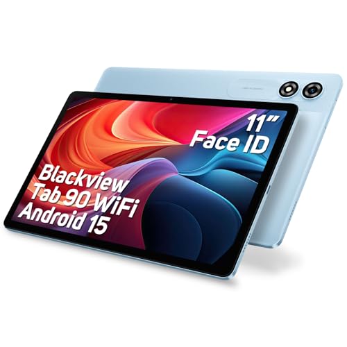 Blackview Tab90 WiFi Android 15 Tablet 11 zoll，12(4+8Expansion) GB RAM 128GB Speicherplatz(2TB TF),Großes Display Widevide L1,Octa-core T606, 8200mAh Akku,5G WiFi,Dual Kamera 13MP+8MP,GMS,BT 5.0, Blau von Blackview
