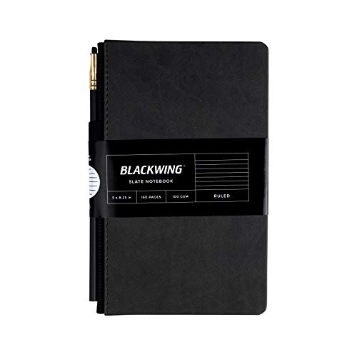 Blackwing Slate Journal, schwarzes Hardcover-Notizbuch, liniert, 160 Stück von Blackwing