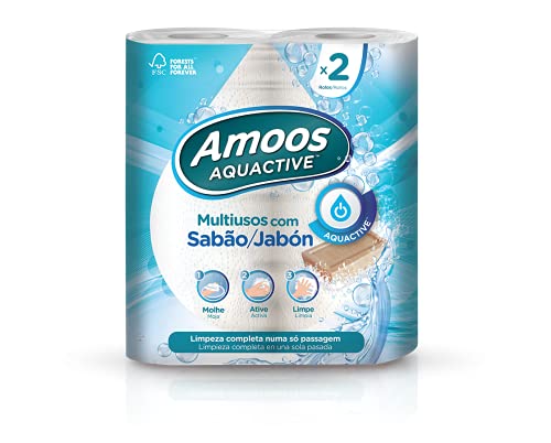 Blake & White 08NKRAQ Aquactive Küchenrolle | 3-lagig | 2 Rollen | 2 in 1 Mehrzweckreiniger Blake & White 08NKRAQ Aquactive Küchenrolle | 3-lagig | 2 Rollen | 2 in 1 Mehrzweckreiniger von Blake & White