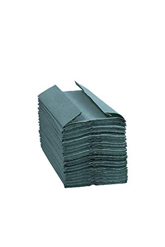 Blake & White C-Falz 1-lagige grüne Papiertücher | Purely Smile Einweghandtücher für Spender – Ideal für Küchen, Toiletten, Büros und den gewerblichen Gebrauch | Packung mit 2400 Stück von Blake & White