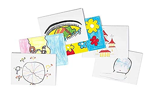 Blake BFROMA19 Notizkarten, A6, 148 x 105 mm, einzigartige Motive, erstellt von Waisenkindern in Rumänien, 6 Stück Karten mit Umschlägen, Weiß, BFROMA19 von Blake