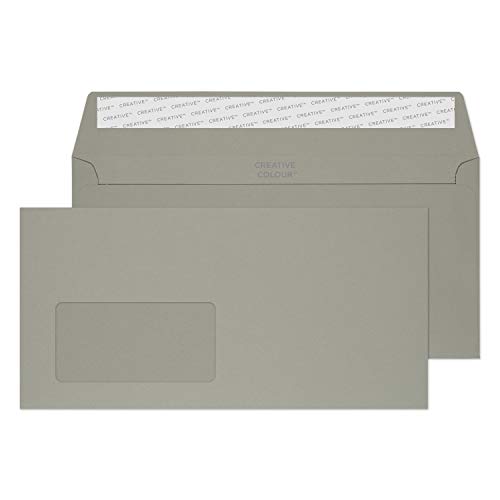 Blake Creative Colour 225W Briefumschläge Haftklebung Mit Fenster Steingrau DL+ 114 x 229 mm - 120g/m² | 500 Stück Blake Creative Colour 225W Briefumschläge Haftklebung Mit Fenster Steingrau DL+ 114 x 229 mm - 120g/m² | 500 Stück von Blake
