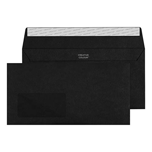 Blake Creative Colour 25214 Farbige Briefumschläge Haftklebung Tiefschwarz DL+ 114 x 229 mm 120 g/m² | 25 Stück Blake Creative Colour 25214 Farbige Briefumschläge Haftklebung Tiefschwarz DL+ 114 x 229 mm 120 g/m² | 25 Stück von Blake
