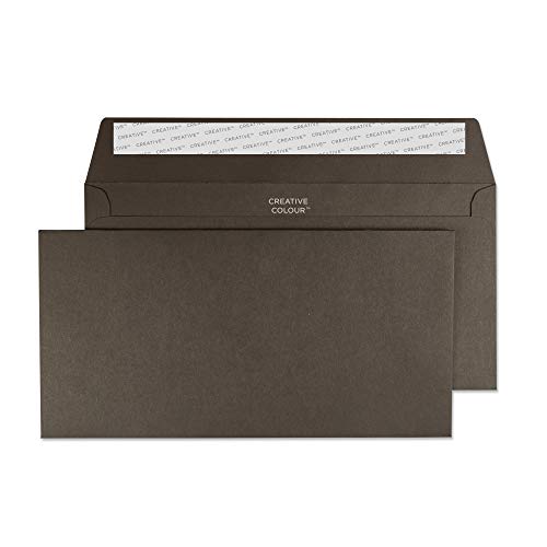 Blake Creative Colour 25226 Farbige Briefumschläge Haftklebung Bitterschokolade DL+ 114 x 229 mm 120 g/m² | 25 Stück von Blake