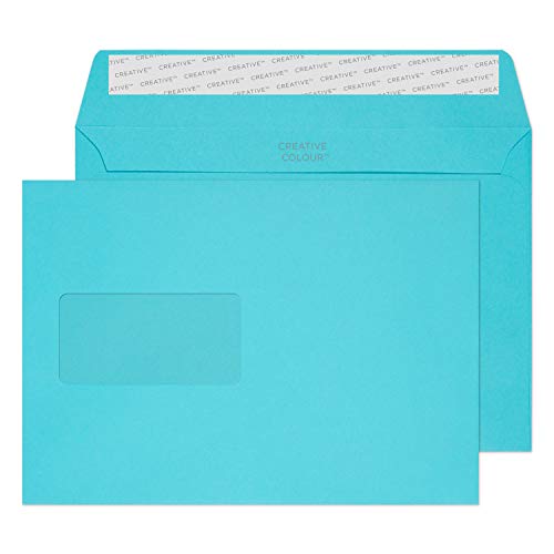 Blake Creative Colour 309W Briefumschläge Haftklebung Mit Fenster Pazifikblau C5 162 x 229 mm - 120g/m² | 500 Stück Blake Creative Colour 309W Briefumschläge Haftklebung Mit Fenster Pazifikblau C5 162 x 229 mm - 120g/m² | 500 Stück von Blake