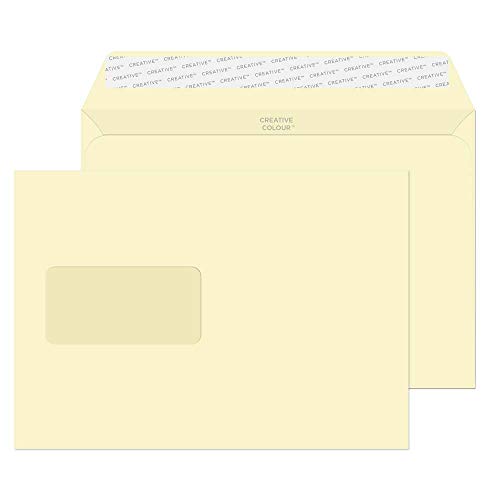 Blake Creative Colour 352W Briefumschläge Haftklebung Mit Fenster Zarte Elfenbein C5 162 x 229 mm - 120g/m² | 500 Stück Blake Creative Colour 352W Briefumschläge Haftklebung Mit Fenster Zarte Elfenbein C5 162 x 229 mm - 120g/m² | 500 Stück von Blake