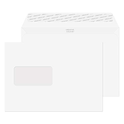 Blake Creative Colour 355W Briefumschläge Haftklebung Mit Fenster Alt Weiß C5 162 x 229 mm - 120g/m² | 500 Stück von Blake