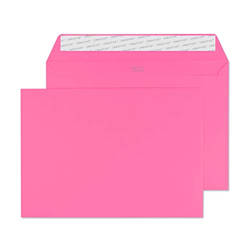 Blake Creative Colour 45302 Farbige Briefumschläge Haftklebung Flamingo Rosa C5 162 x 229 mm 120 g/m² | 25 Stück von Blake