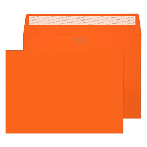 Blake Creative Colour 45305 Farbige Briefumschläge Haftklebung Kürbis Orange C5 162 x 229 mm 120 g/m² | 25 Stück von Blake