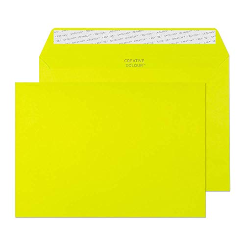 Blake Creative Colour 45341 Farbige Briefumschläge Haftklebung Säure Grün C5 162 x 229 mm 120 g/m² | 25 Stück von Blake