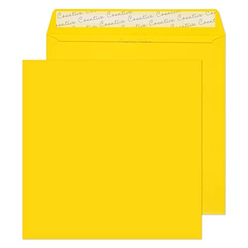 Blake Creative Colour 503 Quadratsicher Briefumschläge Haftklebung Bananengelb 220 x 220 mm - 120g/m² | 250 Stück von Blake